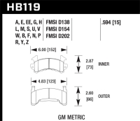 HAWK Black Brake Pad Sets