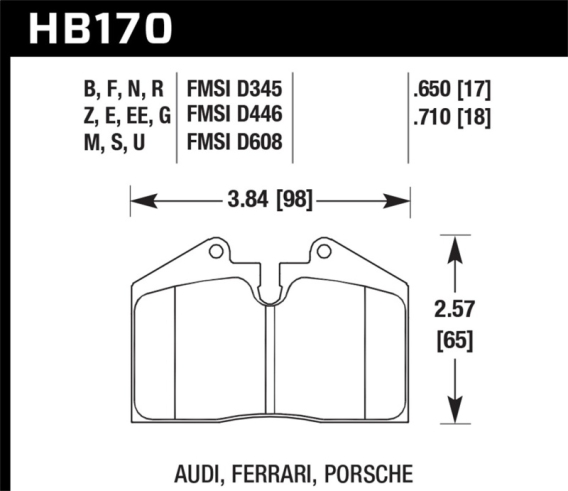 HAWK Black Brake Pad Sets