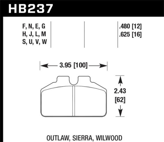 HAWK Black Brake Pad Sets