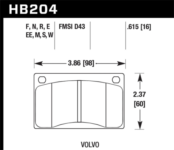 HAWK Black Brake Pad Sets